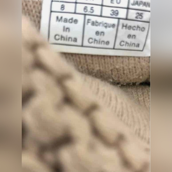 UGG Shaina Knit Crochet Tan Shearling Style Boots Size 8 - Picture 8 of 9